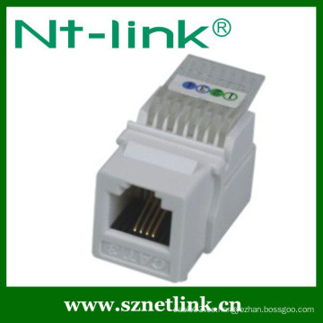 90 grados cat3 rj12 6p6c utp keystone jack